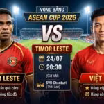 Nhận định bóng đá Timor Leste vs Việt Nam vòng bảng ASEAN Cup 2026 chi tiết trên Gavang TV.