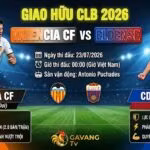 Ảnh bìa nhận định trận đấu giao hữu giữa Valencia CF vs CD Eldense ngày 23/07/2026 trên Gavang TV